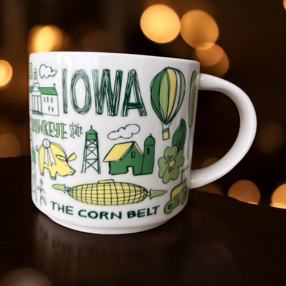 Starbucks Iowa Been There Series Coffee Mug 14 oz Collector EUC No Box